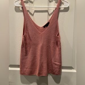 Forever 21 mauve pink crop knit tank size m